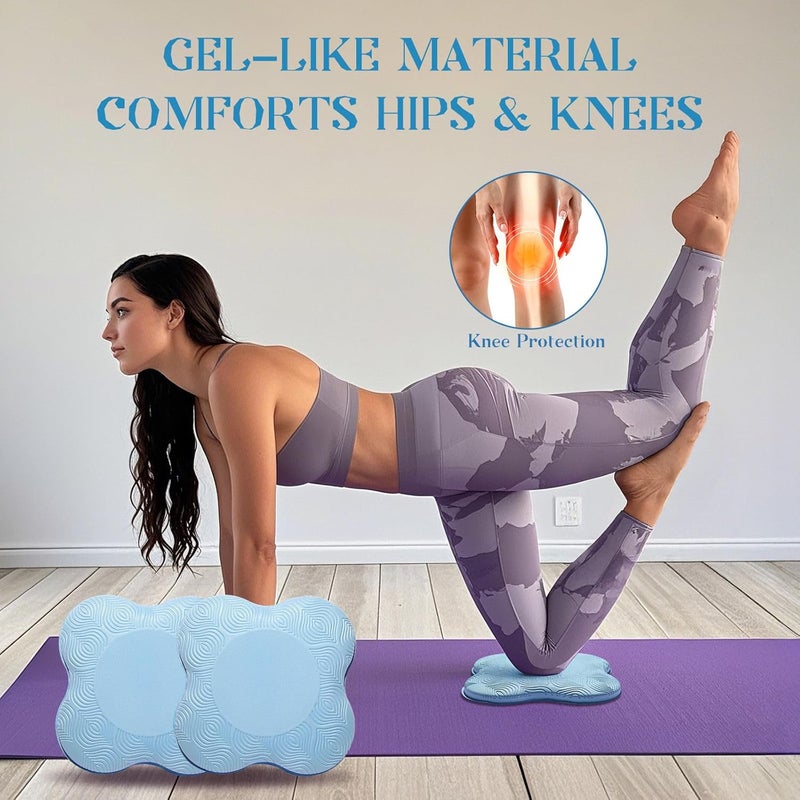 MBKHFLL 2 Packs Yoga Knee & Elbow Cushions - Extra Thick Foam for Knees, Elbows, Wrists, Hands & Head - Pilates & Kneeling Pads - Support Foam Pads for Women & Men - Image 5